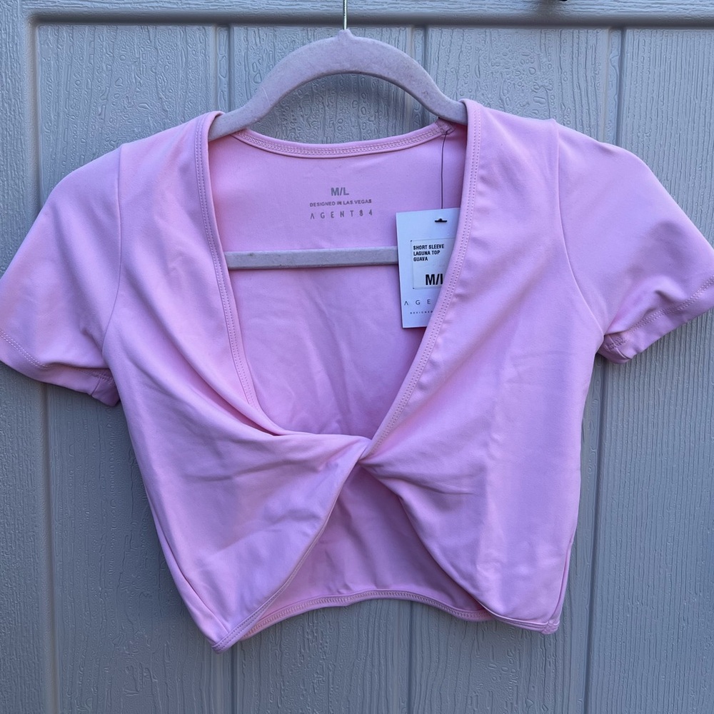 Agent84 Laguna Tee Top in Guava. - Picture 2 of 5